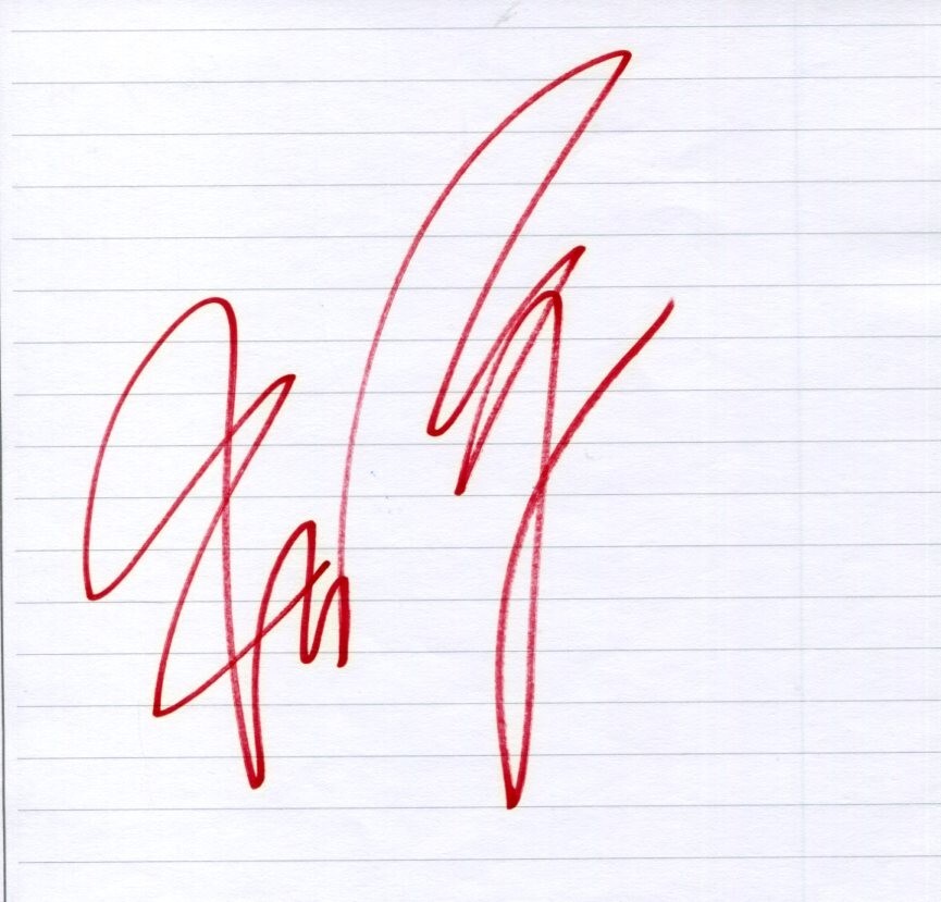 Authentic Yang Mi signed 2018 TIFF red carpet autograph verified by UACC and Manuscript Society member.